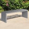 DanDiBo Gartenbank Wetterfest Metall Edelstahl Massiv 115 cm Sitzbank Outdoor Garten 96607 Parkbank Lamellenbank