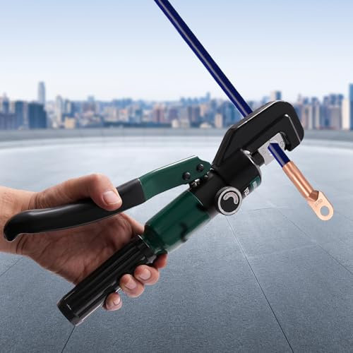 JDBDU Hydraulische Crimpzange Presszange mit 8 Matrizen 4–70 mm², Manuelle Hydraulikzange Hydraulische Quetschzange für Aluminiumrohre, Kunststoffrohre, PEX-Rohre