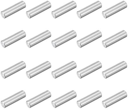 QUARKZMAN 60pz Spina Centraggio Perni 304 Acciaio Inossidabile M2.5 x 8mm Cilindrica Perno Supporto Mensole Perno Parallelo per Produzione Meccanica Industria Installazione Mobili, Argento