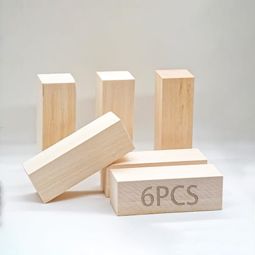 Bloques de madera balsa, 150 x 50 x 50 mm, 6 unidades, para manualidades, modelos de carpintería y decoración del hogar (150 x 50 x 50 mm)