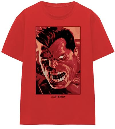 Cotton Soul Marvel Comics Red Hulk Roar Cover Ladies T Shirt, Red, XX-Large