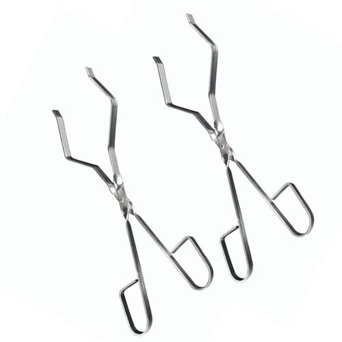 2 x Laborbecherzange, Metallzange, Becher-Clip-Zange, rutschfester Griff für Labor und Chemie-Experimente