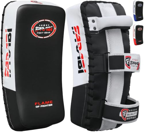 Farabi Sports Muay Thai Pad för Coaching, Träning, Kickboxning Curved Kick Pad, Thai Pads Strike Shield MMA Muay Thai Pads
