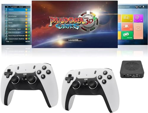 Arcade Box Console rétro 2025, 10 000 jeux 3D, système d'arcade multijeux HDMI, HD 4K Game Stick, système d'arcade HDMI Console,Télécharger/Favoris/Comprend un jeu 2D et 3D
