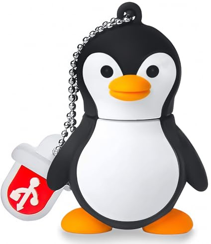 BORLTER CLAMP 128GB USB-Stick Süßes Pinguin-Modell USB-Flash-Laufwerk USB 2.0 Speicherstick Geschenk für Externe Datenspeicher