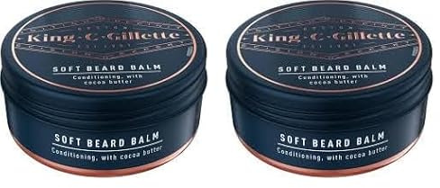 King C. Gillette Weichmacher Bartlotion für Männer, tiefnährend, mit Kakaobutter, Arganöl und Sheabutter, 100 ml (Packung mit 2)