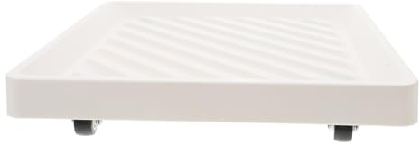 IWOWHERO Supporto per Piante con Ruote Quadrato, Sottovaso con Rullo Resistente e Mobile per Vasi da Fiori, Vassoio per Fioriera Bianco per Interni, Esterni, Giardino e Patio
