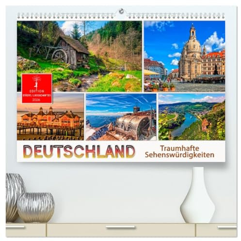Deutschland - traumhafte Sehenswürdigkeiten (hochwertiger Premium Wandkalender 2026 DIN A2 quer), Kunstdruck in Hochglanz: Eine visuelle Reise von der Nordsee bis zu den Alpen. (CALVENDO Orte)