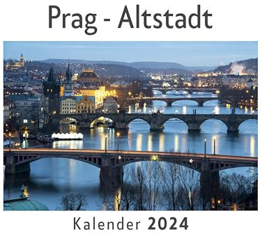 Prag - Altstadt (Wandkalender 2024, Kalender DIN A4 quer, Monatskalender im Querformat mit Kalendarium, Das perfekte Geschenk)