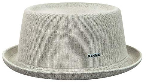 Kangol Mowbray Pork Pie Stoffhut Sommerhut Musikerhut Trendhut Bambushut Herren - Sommer Frühling-Sommer - S (54-55 cm) grau