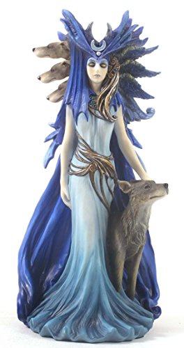 US 24,8 cm große Fantasy-Figur Hekate wWolves Anne Stokes Sammlerstück Geschenke