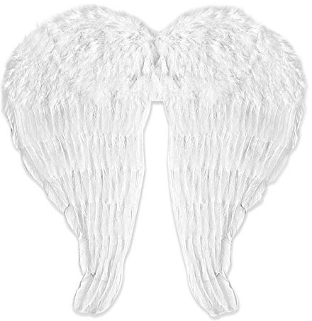 W WIDMANN MILANO Party Fashion 8652B - Flügel aus weißen modellierbaren Federn, Accessoire, Engel, Christkind, Karneval, Mottoparty