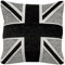 Rapport Home Kissenbezug mit Union Jack, quadratisch, 43 cm, Grau/Schwarz