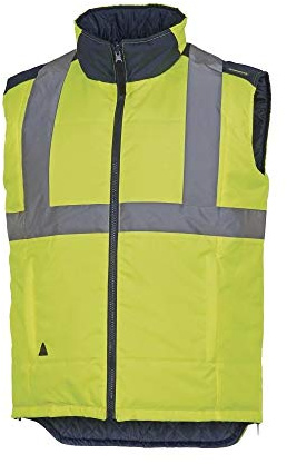 Delta Plus ind. alta visibilità – Gilet AV reversibile Oxford taglia S giallo fluo/blu marino