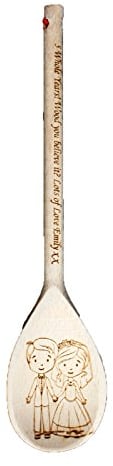 GPG Ltd BESPOKE PERSONALISED 5TH (WOODEN) WEDDING ANNIVERSARY BEECH WOOD SPOON