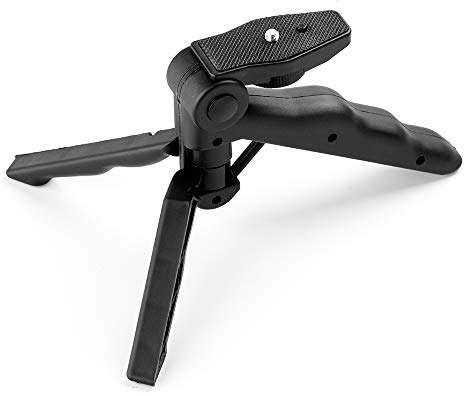 Fotover Universal Durable Mini Lightweight Table Top Camera Tripod Stand and Grip Stabilizer with Phone Bracket Mount for iPhone 8 7 6 6s plus 5 5s Other Smartphones,6.22 inches