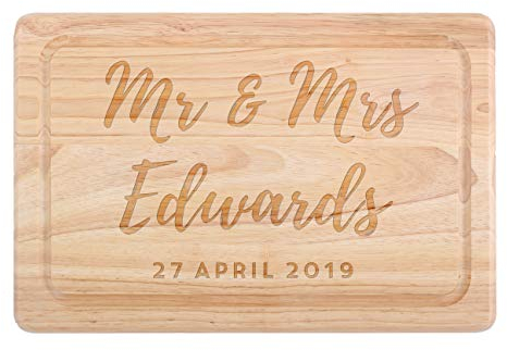 That's Nice That Personalised Mr And Mrs Chopping Board - Custom Chopping Boards For Kitchens - Mr And Mrs Gifts - Wedding Gifts For Bride And Groom