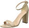 The Drop Damen Rebecca Riemensandalen mit Hohem Blockabsatz Heeled Sandal, Beige, 39 EU