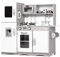 Motherandbaby Kids Wooden Play Kitchen Boys Girls Pretend Toy Age 3+ with Sounds and Light Cooking Role Play Large Size 91.5x85.5x30cm - Grey (with Utensil Toys)