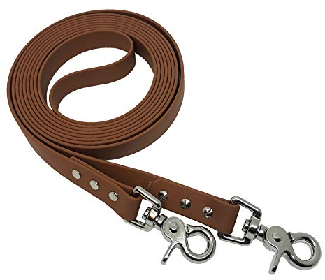 Collar & Leash C&L Geschlossene Zügel/englisch für Pferd - Pony/Pferdezügel aus 19 mm BioThane®- 2,75 m - Hellbraun - BR521