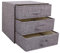 RIHUD Fabric Stroage Box mit Deckel Faltbare Schublade Trennwände Veranstalter Garderobe Organizer Schubladeneinsätze Unterwäsche Aufbewahrungsboxen Schrank für Socken, BHs, Krawatten (Grau, C)