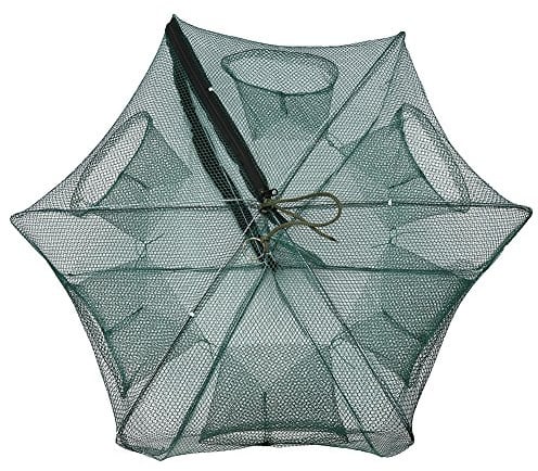 Automatische Faltbare Fischfalle mit 6/12 Löchern, Fisch, Garnelen, Elritzen, Krebse, Krabbenköder, Cast-Mesh-Falle, Tragbare Köderkäfigfallen, Magisches Fischernetz(6 holes)
