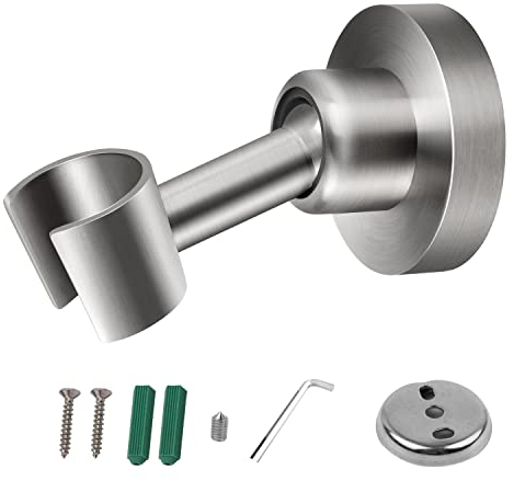 Duschkopfhalterung Edelstahl, MYLERCT Handbrause Halterung, Kugelförmige Schwenkverstellung Brausekopfhalterung, Brausehalter mit Schrauben