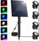 NATPOW Solar Pond Lights, RGB Submersible Lights, 4-in -1 Landscape Spotlight, IP68 Waterproof Pond Light, Colour Changing Spot Light, Garden Lighting for Pond, Patio, Tree