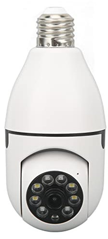 Caméra de sécurité sans Fil à Ampoule, caméras de sécurité WiFi à Douille, caméra de Surveillance panoramique 360°, détection de Mouvement, Communication, Vision Nocturne (E27)
