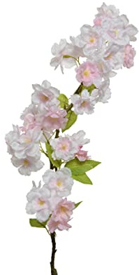 Decoris Kunstblumen Blütenzweig 79cm Kirschblüten Zweig künstliche Blumen Seidenblumen Kunstzweige Hellrosa