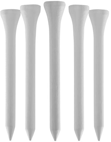 TH Golf Bambus-Golf-Tees, 70 mm, 50 und 100 Stück, mehrere Farboptionen, umweltfreundlich, nachhaltig, langlebig, Bambus-Golf-Tees (50, Weiß)