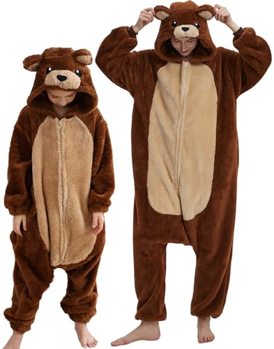 DarkCom Onesie per Bambini e Adulti Carnevale Cosplay Animale Pigiama