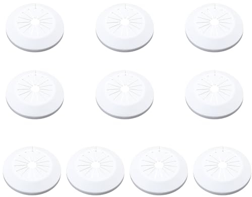 PLKSEI 10 Pièces Colliers de Tuyau de Radiateur Couvercle Blanc Solide Pipe Plastique Décoration Cache Tuyaux Plomberie pour Tuyau de Chauffage D'eau 10-25mm Rosace de Radiateur