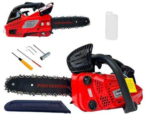 Motosega a scoppio 25cc con motore 2 Tempi taglio professionale con lama lunga 25cm kit montaggio e corpicatena incluso adatto per fai da te o professionisti Taglia Rami Legna Giardino