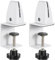 sourcing map Partition Support Bracket, 2pcs Adjustable Desk Divider Clamp Desk Privacy Panel Clamp for 3.2-9mm Thick, White