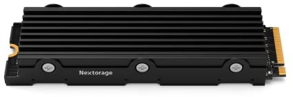 Nextorage Japanischer Hersteller NEM-PAB 2TB PS5 und PS5 Pro kompatible SSD mit integriertem Kühlkörper Max Transfer 7400MB/s Eingebauter Kühlkörper M.2 2280 PCIe4.0 NVMe SSD PS5 Betrieb bestätigt