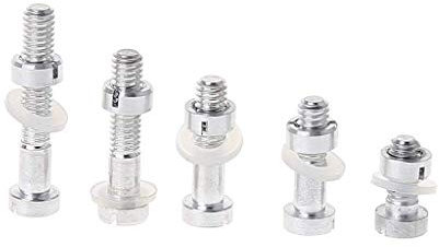 Booso 5-teiliges M2,5-Schrauben-Set, Bolzenmuttern, Unterlegscheiben, Plattenspieler, Headshell, Stylus, Montagematerial, Vinyl, LP Plattenspieler