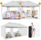 COBIZI Pop Up Gazebo 3x6m with 4 Removable Sides, Waterproof & UPF50+ Protection Marquee with Carry Bag Upgrade Structure, Instant Event Shelter Party Tent for Outdoor, Backyard, Weddings, White