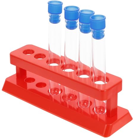JECOMPRIS 1 Set Labor Reagenzglas Halterung Kunststoff Röhrchenhalter Labor Röhrchen Regal Labor Röhrchen Rack Kunststoff Reagenzglas Halter Gestell Für Reagenzglas Rack Mit