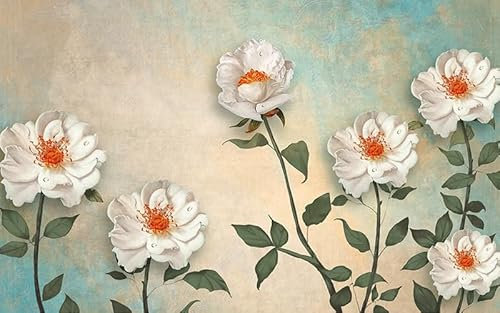 Fototapete Kinderzimmer Orange Beige Blume Erwachsene Vliestapete Dekoration Tapeten Fototapete 3d Effekt Fototapete Schlafzimmer Wohnzimmer Büro Flur Fototapete 300x240cm