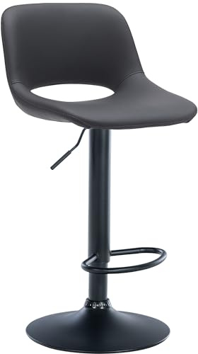 CLP Barhocker Camden I Kunstleder-Bezug Farbe schwarz Material Gestell Metall matt schwarz