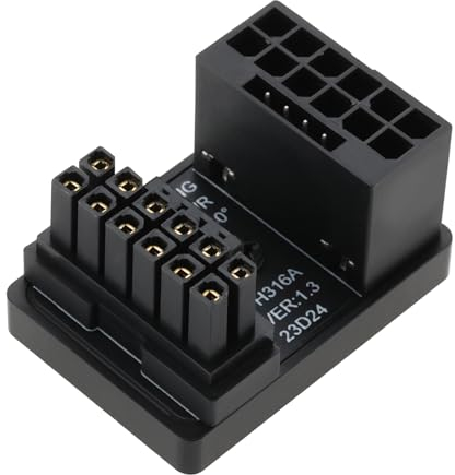 OTOTEC 1x 12VHPWR 12+4-poliger Netzadapter ATX 3.0 16-polige GPU PCIe5.0 180-Grad-Winkel Netzadapteranschluss 600 W Kompatibel mit RTX 4090 4080 4070Ti 3090Ti Grafikkarte Typ A