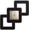 3 Pcs Black Light Switch Surround, Self Adhesive Cover Plates, Modern Square Acrylic Frame for Home Wall Decoration, 3.38 * 3.38 Inch