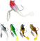NEERIX 5 Stück Gummifische Angelköder Weiche Kunstköder für Forelle Zander,Salz- und Süßwasser geeignet, reflektierende Spinner & Paddelschwanz Design, Weiche und Lebensechte Angel-Jigs