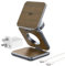 KU XIU X40Q 3-in-1 Induktive Ladestation, Qi2-kabelloses Ladegerät, Faltbares Reiseladegerät 15W für iPhone 16/15/14/13/12, 5W für Apple Watch 10/9/8/7/Ultra/SE, 5W für AirPods Pro 4/3/2 - Holzoptik