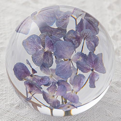 Wttagkl® Briefbeschwerer Löwenzahn, EIN Traumball. Kristall Wunschkugel. Einzigartiger Briefbeschwerer aus Löwenzahn, N*8cm