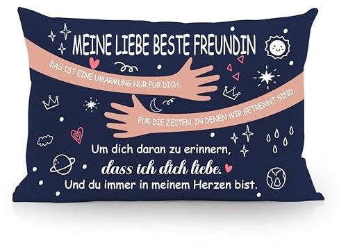 Aosumin Meine Liebe Beste Freundin das ist eine Umarmung nur für Dich Um Dich daran zu erinnern DASS ich Dich Liebe Kissenbezüge für Beste Freundin Geburtstag Weihnachten Geschenk(Beste Freundin-b)