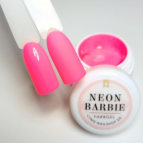 Lynis-Nailshop.de - Gel colorato per unghie in gel rosa 5 ml, colore rosa intenso per nail art e finitura lucida, alta copertura UV per lampada LED, prodotto in Germania, Lynis-Nailshop.de