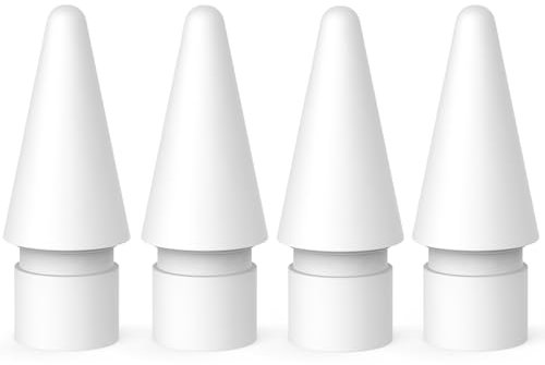 Wanme 4 Pieces Pointes Compatible pour Apple Pencil 2e Génération Apple Pencil 1re Génération, Tip de Rechange Compatible avec Apple Pencil (Blanc)
