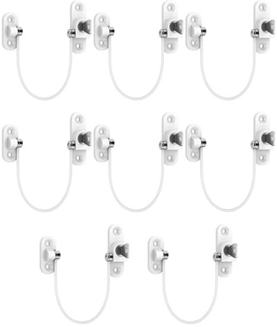 HOMGEN Window Open Restrictors Popular 8pcs Window Restrictors Locks Baby Security Window Locks Window Restrictor for Upvc Safety Window Locks with Screws &Keys Perfect for Windows